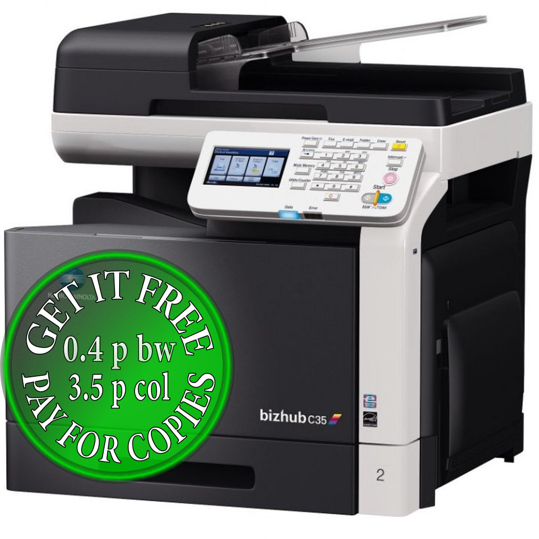 Get Free Konica Minolta Bizhub C35 Pay For Copies Only