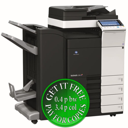 Colour Copier Lease Rental Offer Konica Minolta Bizhub C364 DF 701 FS 534 SD 511 PC 210 Left bundle