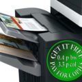 Colour Copier Lease Rental Offer Konica Minolta Bizhub C454 Paper Output Finisher Left