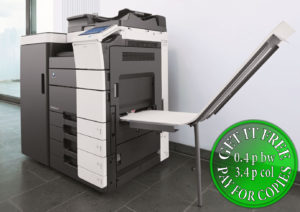 Colour Copier Lease Rental Offer Konica Minolta Bizhub C754 Office Finisher Banners Printing